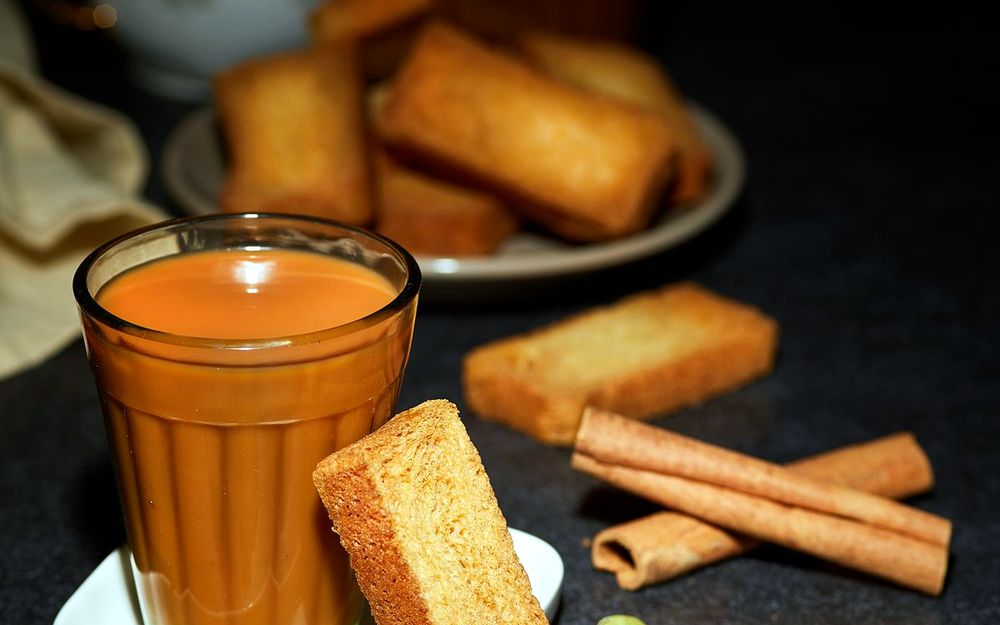 Evening chai and biscuits